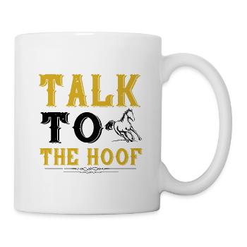 Parlez au sabot - dessins de chevaux - Mug blanc - blanc - Droite