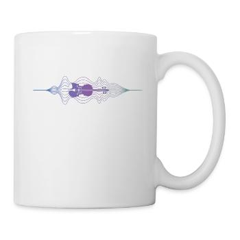 Violin Viola Cello Bass Artistic Music Sound Wave - Tasse - Weiß - Rechts