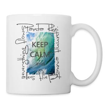 Keep Calm and everything flows - Tasse - Weiß - Rechts