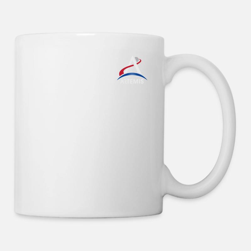 NASA Artemis Mission One Logo Moon Space SLS Progr - Mug blanc - blanc