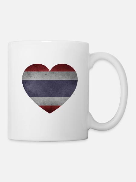 Herz Thailand - Tasse - Weiß