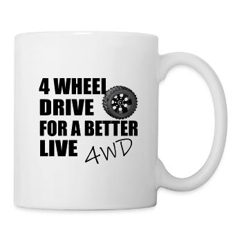 4 Wheel Drive For a Better Life I Off Road - Mug - white - Right