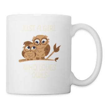 Just A Girl Who Loves Owls Cute Owl - Mug - white - Right
