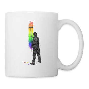 Colorful painter LGBT profession gift - Mug - white - Right