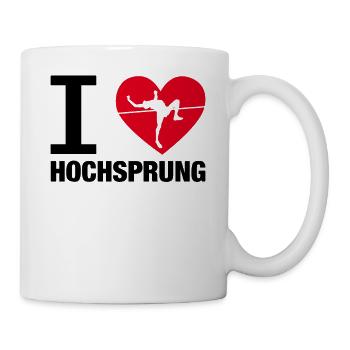 Hochsprung Hochspringer Geschenk Leichtathletik - Tasse - Weiß - Rechts