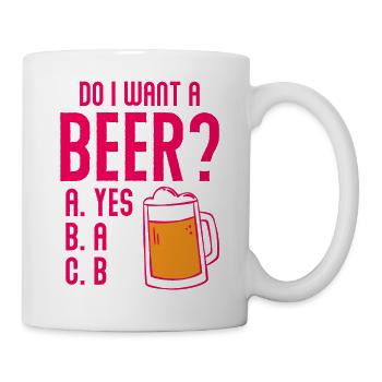 Bière artisanale - Mug blanc - blanc - Droite