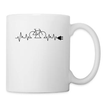 E-Bike Herzschlag - Tasse - Weiß - Rechts