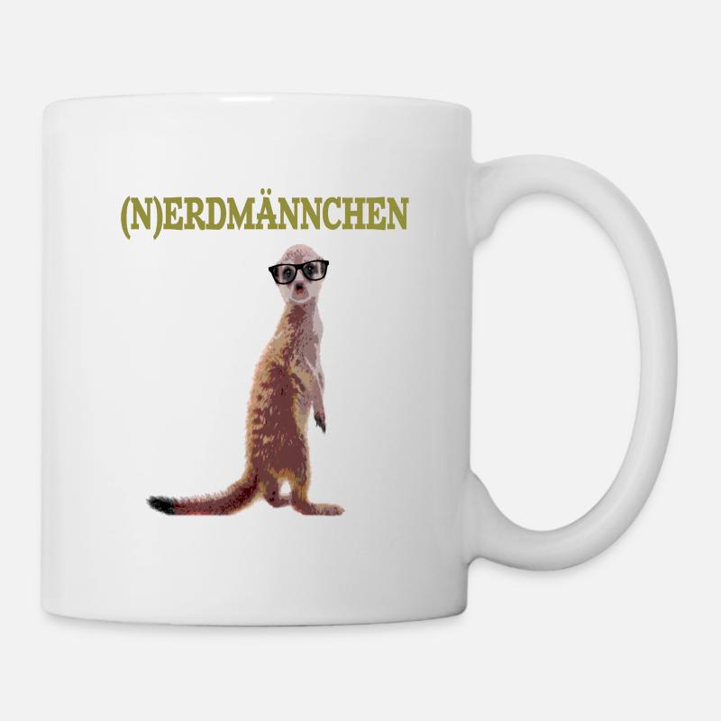 Nerdmännchen Erdmännchen lustig Tiere - Tasse - Weiß