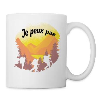 T-shirt je peux pas j ai rando, montagne, marcheur - Mug blanc - blanc - Droite