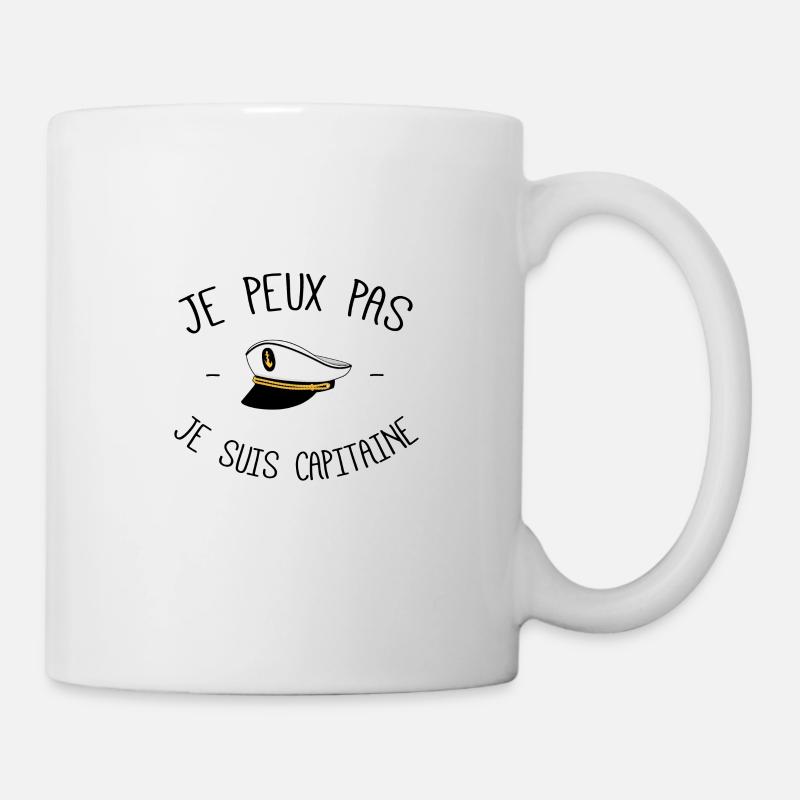 Je peux pas je suis capitaine - Mug blanc - blanc