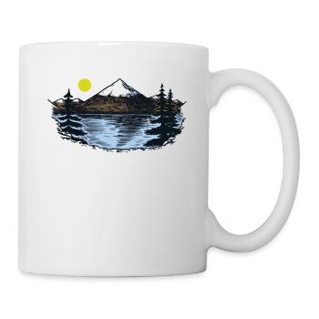 Sunset Outdoor Camping Mountains - Mug - white - Right