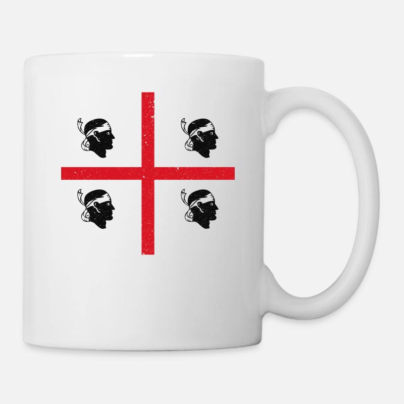 Sardinien Flagge Geschenk - Tasse - Weiß