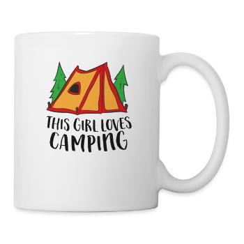 Dieses Mädchen liebt Camping Zelt Camping Mädchen - Tasse - Weiß - Rechts