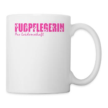 Fußpflege Pediküre Podologe Nagelstudio Geschenk - Tasse - Weiß - Rechts