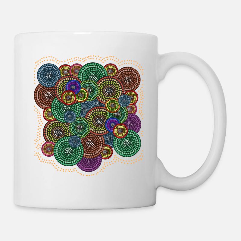Motif d'art aborigène - Mug blanc - blanc