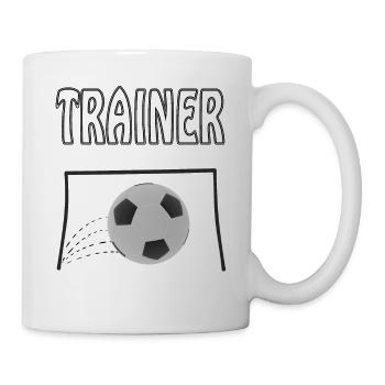 Fussball TRAINER - Tasse - Weiß - Rechts