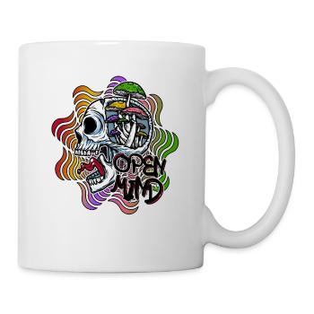 Magic Mushroom Open Mind Halluzinationen Trip Drug - Tasse - Weiß - Rechts