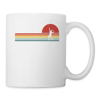 Tennis player retro vintage tennis coach gift - Mug - white - Right