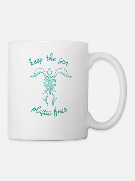 Keep The Sea Plastic Free - Stop Ocean Pollution - Kop/krus - hvid
