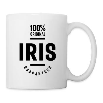Iris personalisierter Name Geburtstagsgeschenk - Tasse - Weiß - Rechts