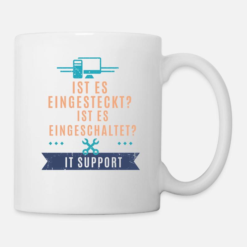 Pc Und Werkzeugsymbol - Tech Support - Tasse - Weiß