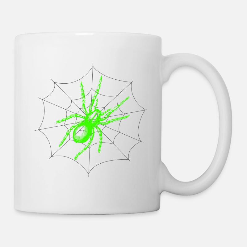 Green spider - Tasse - Weiß