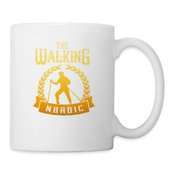 Dicton de marche nordique - Mug blanc - blanc - Droite