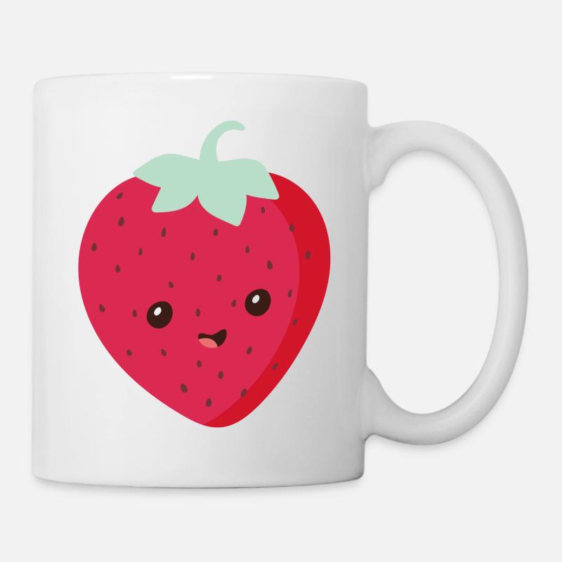 Erdbeere - Tasse - Weiß