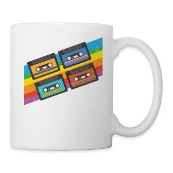Vintage colorful cassette tape - Mug - white - Right
