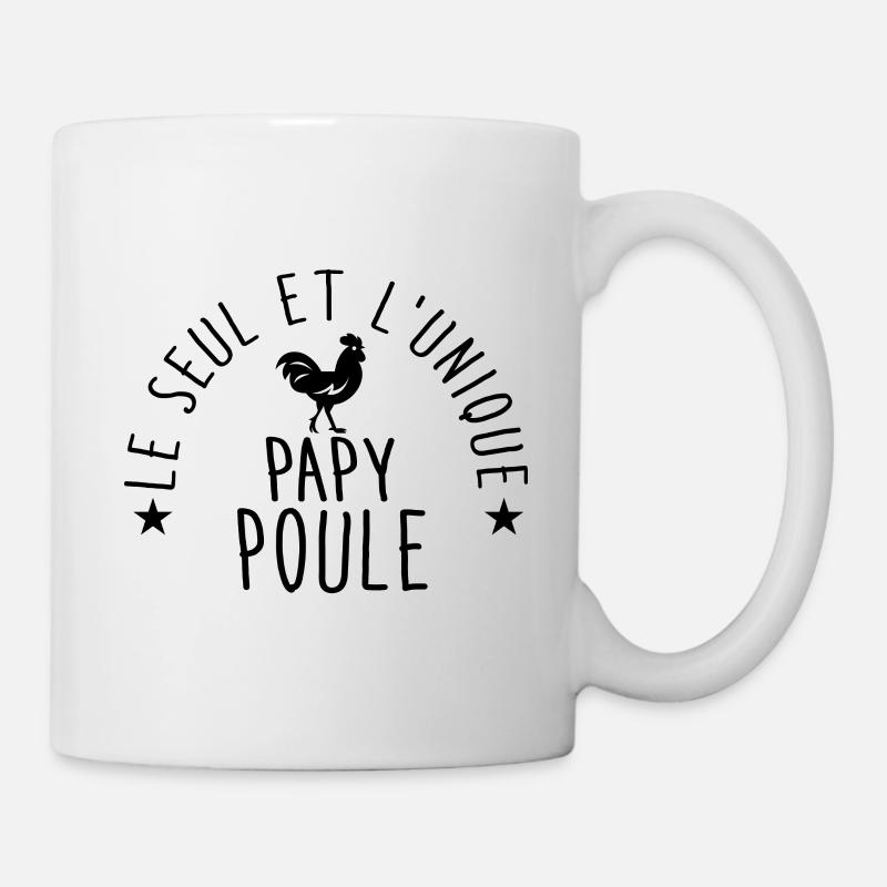 Papy poule - cadeau grand père - Mug blanc - blanc