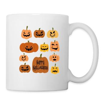 Citrouille d'Halloween heureuse pour un fan d'Halloween - Mug blanc - blanc - Droite