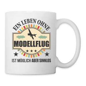 Modellflug Lustiger Spruch Modellbauer Geschenk - Tasse - Weiß - Rechts