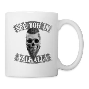 Wikinger Viking Valhalla Odin Thor Germane Wolf - Tasse - Weiß - Rechts