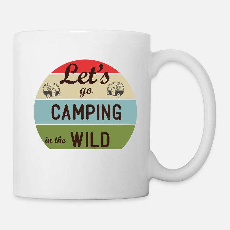 Let's go camping in the wild - Mug - white