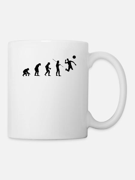 Faustball Athlet Evolution - Fistball Faustballer - Tasse - Weiß