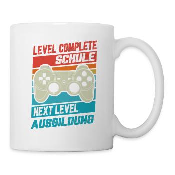 Azubi Auszubildende Level Complete Schule Geschenk - Tasse - Weiß - Rechts