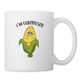 Funny Corn I'm Cornfused Meiskolben - Tasse - Weiß - Rechts