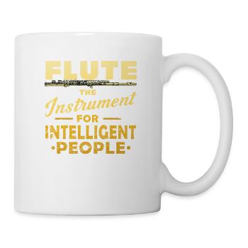 Flute musical instrument flute player - Mug - white - Right