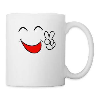 Funny face for Halloween and Carnival - Mug - white - Right