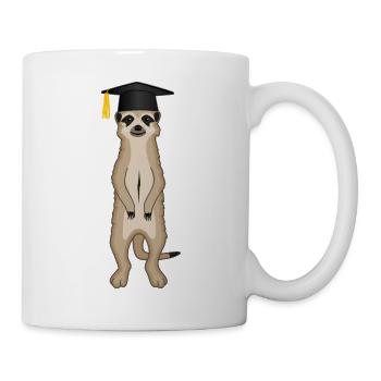 Bachelor Master Studium Abschluss Erdmännchen - Tasse - Weiß - Rechts