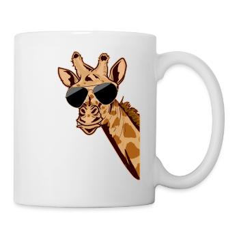 Angry giraffe safari africa savanna zoo keeper zoo - Mug - white - Right