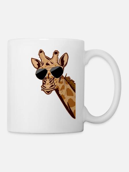 Böse Giraffe Safari Afrika Savanne Zoowärter Zoo - Tasse - Weiß