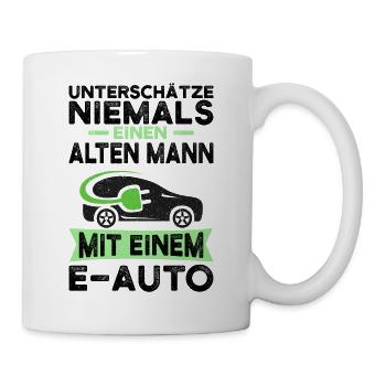 Elektroauto - Tasse - Weiß - Rechts