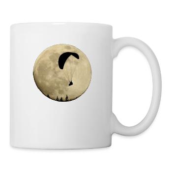 Paragliding in full moon Night Flight Stars - Mug - white - Right