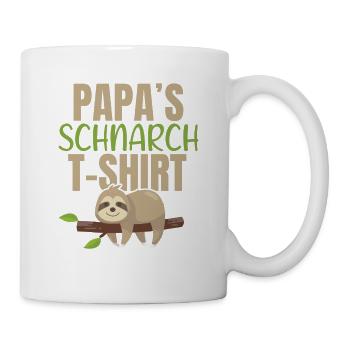 Papa´s Schnarch T-Shirt -Schnarcher - Tasse - Weiß - Rechts