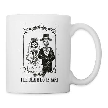 Halloween wedding wedding anniversary October bridal couple - Mug - white - Right
