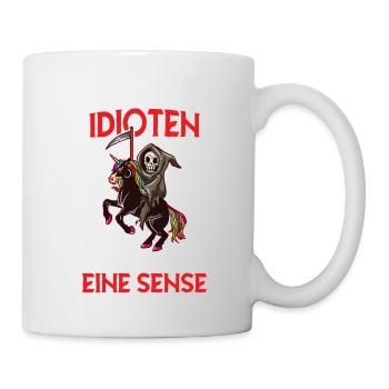 So many idiots and only one scythe of sarcasm - Mug - white - Right