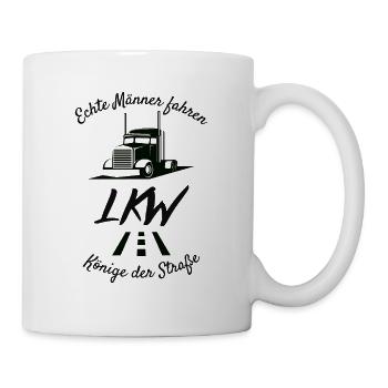 Echte Männer fahren LKW-LKW Fahrer T Shirt - Tasse - Weiß - Rechts