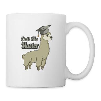Master Degree Graduate University Llama Cool Funny - Mug - white - Right
