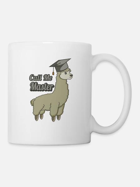 Master Studium Absolvent Uni Alpaka Abschluss Cool - Tasse - Weiß